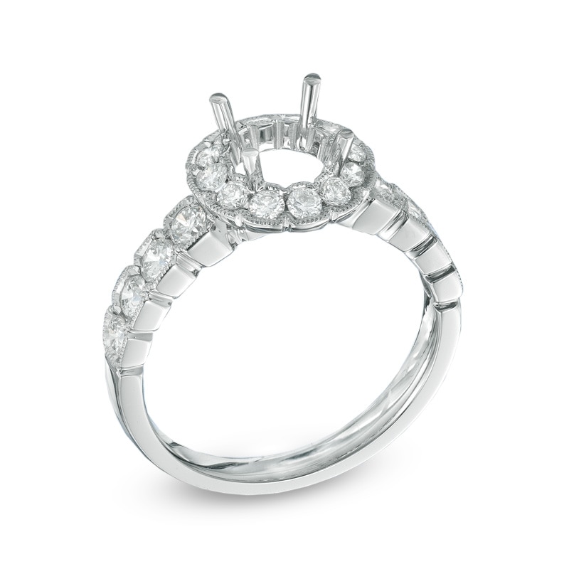 Main Image 2 of 7/8 CT. T.W. Diamond Frame Semi-Mount in 14K White Gold