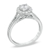 Thumbnail Image 1 of 1 CT. T.W. Certified Canadian Diamond Frame Engagement Ring in 14K White Gold (I/I2)