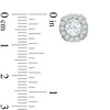 Thumbnail Image 2 of 5.0mm Lab-Created White Sapphire Frame Stud Earrings in Sterling Silver with 18K Rose Gold Plate