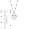 Thumbnail Image 1 of 1/10 CT. T.W. Diamond Infinity Flame Pendant in Sterling Silver