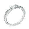 Thumbnail Image 2 of Vera Wang Love Collection 1/6 CT. T.W. Diamond Knot Ring in 14K White Gold