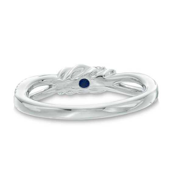 Vera Wang Love Collection 1/6 CT. T.w. Diamond Knot Ring in 14K White Gold