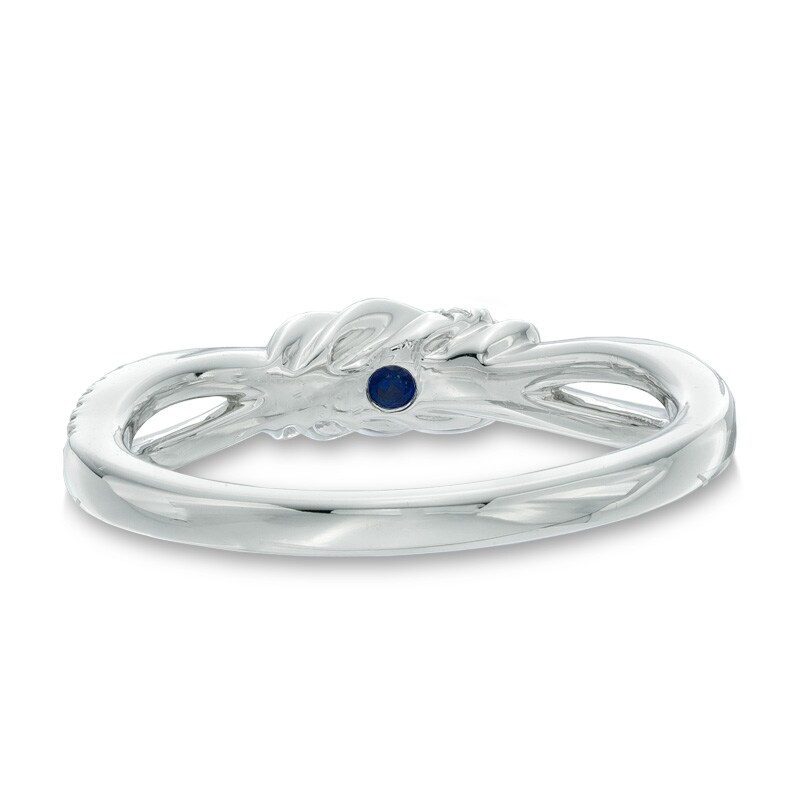 Main Image 3 of Vera Wang Love Collection 1/6 CT. T.W. Diamond Knot Ring in 14K White Gold
