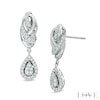 Thumbnail Image 1 of Vera Wang Love Collection 3/8 CT. T.W. Diamond Knot Drop Earrings in 14K White Gold