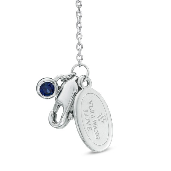 Vera Wang Love Collection 1/3 CT. T.w. Diamond Knot Drop Pendant in 14K White Gold