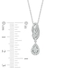 Thumbnail Image 2 of Vera Wang Love Collection 1/3 CT. T.W. Diamond Knot Drop Pendant in 14K White Gold