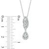 Thumbnail Image 3 of Vera Wang Love Collection 1/3 CT. T.W. Diamond Knot Drop Pendant in 14K White Gold