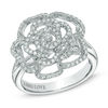 Thumbnail Image 1 of Vera Wang Love Collection 1/2 CT. T.W. Diamond Rose Ring in 14K White Gold