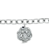 Thumbnail Image 2 of Vera Wang Love Collection 1/5 CT. T.W. Diamond Rose Charm Bracelet in Sterling Silver - 7.5"