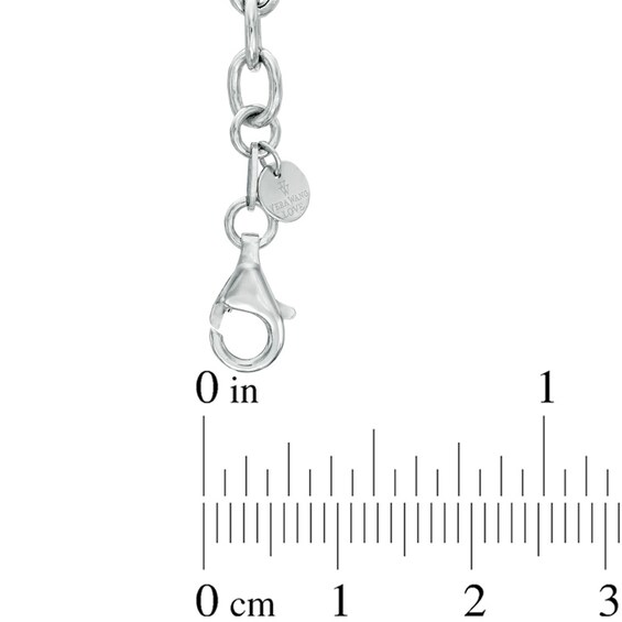 Vera Wang Love Collection 1/5 CT. T.w. Diamond Rose Charm Bracelet in Sterling Silver - 7.5"