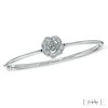 Thumbnail Image 1 of Vera Wang Love Collection 1/8 CT. T.W. Diamond Rose Bangle in Sterling Silver