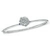 Thumbnail Image 2 of Vera Wang Love Collection 1/8 CT. T.W. Diamond Rose Bangle in Sterling Silver