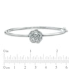 Thumbnail Image 3 of Vera Wang Love Collection 1/8 CT. T.W. Diamond Rose Bangle in Sterling Silver