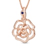 Thumbnail Image 1 of Vera Wang Love Collection 1/4 CT. T.W. Diamond Rose Pendant in 14K Rose Gold