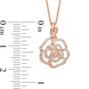 Thumbnail Image 2 of Vera Wang Love Collection 1/4 CT. T.W. Diamond Rose Pendant in 14K Rose Gold