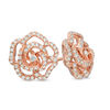 Thumbnail Image 1 of Vera Wang Love Collection 1/3 CT. T.W. Diamond Rose Stud Earrings in 14K Rose Gold