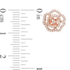 Thumbnail Image 3 of Vera Wang Love Collection 1/3 CT. T.W. Diamond Rose Stud Earrings in 14K Rose Gold