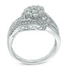 Thumbnail Image 1 of 1 CT. T.W. Diamond Cluster Swirl Ring in 10K White Gold