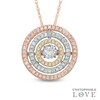 Thumbnail Image 1 of 1/2 CT. T.W. Diamond Orbit Pendant in 10K Tri-Tone Gold