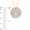 Thumbnail Image 2 of 1/2 CT. T.W. Diamond Orbit Pendant in 10K Tri-Tone Gold