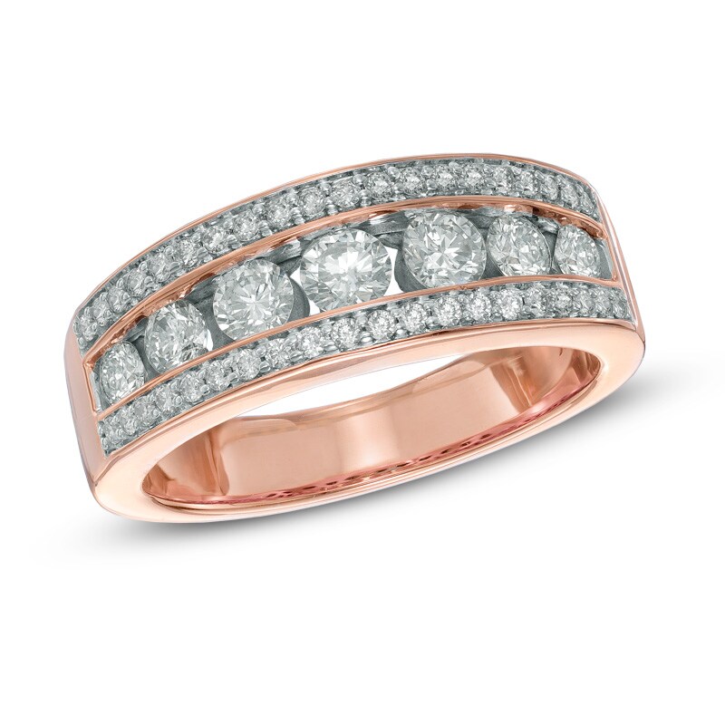Main Image 1 of 1 CT. T.W. Diamond Band in 14K Rose Gold