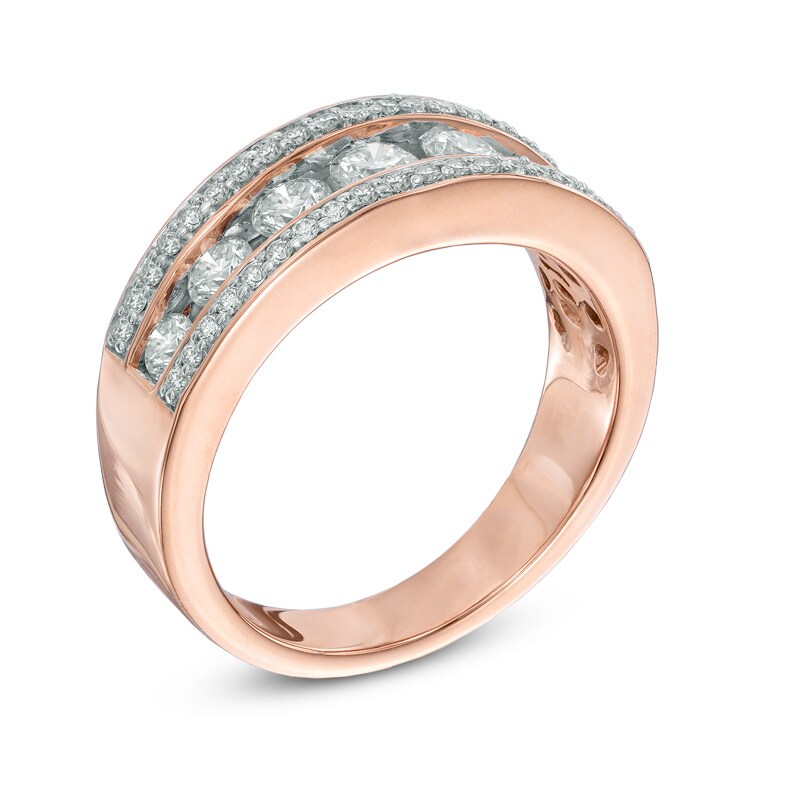 Main Image 2 of 1 CT. T.W. Diamond Band in 14K Rose Gold