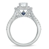 Thumbnail Image 2 of Vera Wang Love Collection 2 CT. T.W. Emerald-Cut Diamond Double Frame Engagement Ring in 14K White Gold