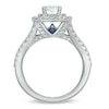Thumbnail Image 3 of Vera Wang Love Collection 2 CT. T.W. Emerald-Cut Diamond Double Frame Engagement Ring in 14K White Gold