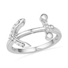 Thumbnail Image 0 of 1/10 CT. T.W. Diamond Sideways Anchor Ring in Sterling Silver