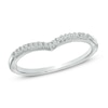 Thumbnail Image 0 of 1/20 CT. T.W. Diamond Chevron Midi Ring in Sterling Silver