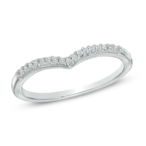 1/20 CT. T.w. Diamond Chevron Midi Ring in Sterling Silver