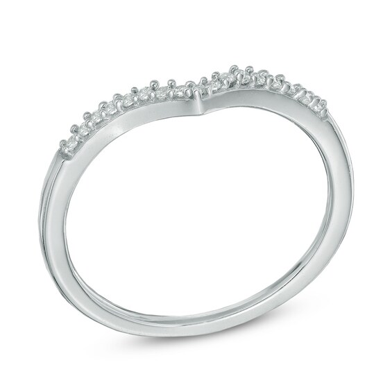 1/20 CT. T.w. Diamond Chevron Midi Ring in Sterling Silver