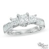 Thumbnail Image 0 of 1-1/2 CT. T.W. Princess-Cut Diamond Past Present Future® Ring in 14K White Gold