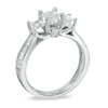 Thumbnail Image 1 of 1-1/2 CT. T.W. Princess-Cut Diamond Past Present Future® Ring in 14K White Gold