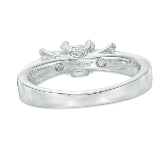 1-1/2 CT. T.w. Princess-Cut Diamond Past Present FutureÂ® Ring in 14K White Gold