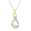Thumbnail Image 1 of 1/4 CT. T.W. Multi-Diamond Infinity Pendant in 10K Gold