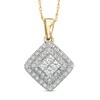 Thumbnail Image 0 of 1/2 CT. T.W. Diamond Square Composite Pendant in 10K Gold