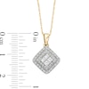 Thumbnail Image 1 of 1/2 CT. T.W. Diamond Square Composite Pendant in 10K Gold