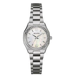 Like new Bulova watch with 58 diamonds and mother of pearl face. 96R209 Bulova 96R159 20 Diamonds Silver Tone White Mother of Pearl  main image 2