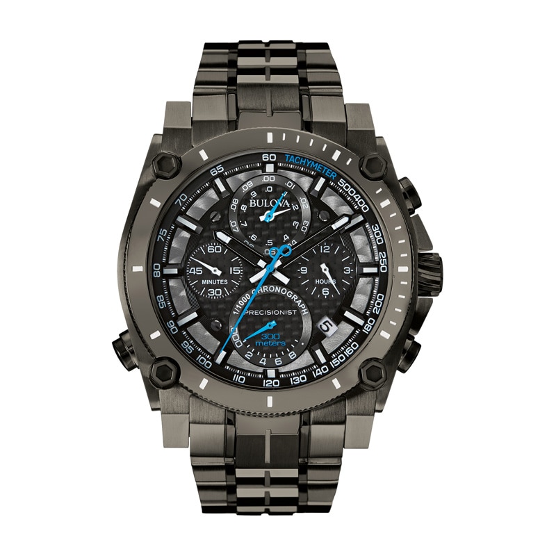 Main Image 1 of Men's Bulova Precisionist Chronograph Black IP Watch (Model: 98B229)