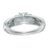 Thumbnail Image 3 of 1-1/4 CT. T.W. Diamond Past Present Future® Three Row Ring in 14K White Gold