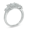 Thumbnail Image 1 of 1-1/2 CT. T.W. Princess-Cut Diamond Double Frame Past Present Future® Ring in 14K White Gold