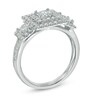 Thumbnail Image 2 of 1-1/2 CT. T.W. Princess-Cut Diamond Double Frame Past Present Future® Ring in 14K White Gold