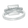 Thumbnail Image 3 of 1-1/2 CT. T.W. Princess-Cut Diamond Double Frame Past Present Future® Ring in 14K White Gold