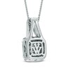 Thumbnail Image 3 of Vera Wang Love Collection 3/8 CT. T.W. Princess-Cut Quad Diamond Frame Drop Pendant in 14K White Gold