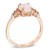 Thumbnail Image 1 of Lab-Created Pink Opal, Pink Tourmaline and Lab-Created White Sapphire Ring in Sterling Silver with 14K Rose Gold Plate