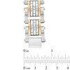 Thumbnail Image 2 of Brick Link Riveted Bracelet in Two-Tone Stainless Steel - 8.5"