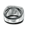 Thumbnail Image 2 of Men's 1/5 CT. T.W. Diamond Square Composite Ring in Two-Tone Stainless Steel - Size 10
