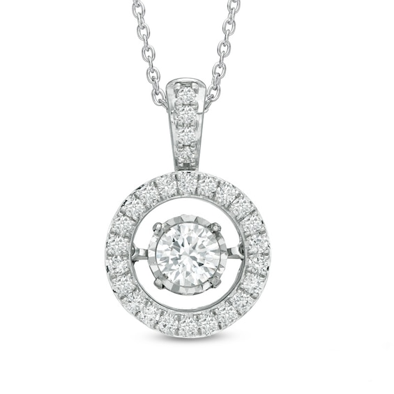 1 CT. T.w. Diamond Frame Pendant in 14K White Gold