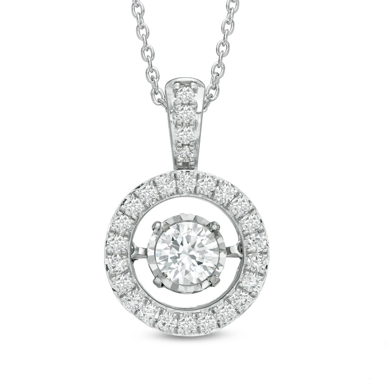 Main Image 1 of 1 CT. T.W. Diamond Frame Pendant in 14K White Gold